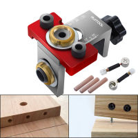 3 In 1 Dowel Jig 8 10 15มม. อลูมิเนียมอัลลอยด์ Pocket Hole Jig งานไม้เจาะท่องเที่ยว Locator สำหรับ DIY ไม้ Splicing