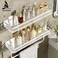 สีขาวห้องน้ำโดยไม่ต้องเจาะแต่งหน้าจิตชั้นวางมุมแชมพูชั้นวางของ Shower Wall Rack Bathroom811781-hjgtfjytuert