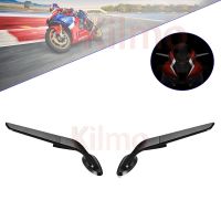 ♨► สำหรับ Honda CBR650R CBR1000RR CBR600RR CBR 250R 300R 400RR 500R กระจกรถจักรยานยนต์ปรับเปลี่ยนปีกลมกระจกมองหลังหมุน