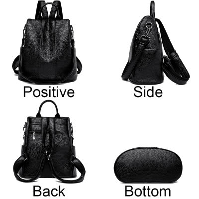 Hot 2023 New Vintage Women Backpack Large Capacity School Bags For Teenagers Girls School Backpack High Quality Leather Shoulder Bag