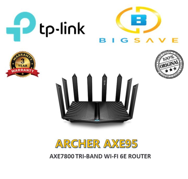 Tp-link Archer Axe95 Axe7800 Tri-band Wi-fi 6e Router 