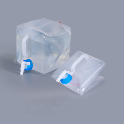 1Pcs Food Grade Material 15L Water Bag Plastic Flexible Empty Bucket Outdoor Travel Shrink Portable Foldable Water Container