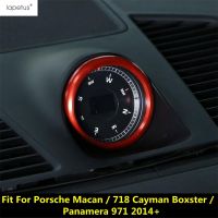 “{》} อุปกรณ์เสริมฝาครอบเข็มทิศนาฬิกาข้อมือจับเวลารถสำหรับ Porsche Macan/ 718 Cayman Boxster/panamera 971 2014 - 2023