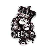 ♧ↂ One Love Lion Crown Animal Car Sticker Automobiles Motorcycles Exterior Accessories PVC Decals for Toyota Honda Lada