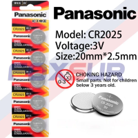 Panasonic CR2025 ECR2025 2025 แบตเตอรี่ลิเธียมเซลล์แบบกระดุมแบตเตอรี่ 3V 3 โวลต์