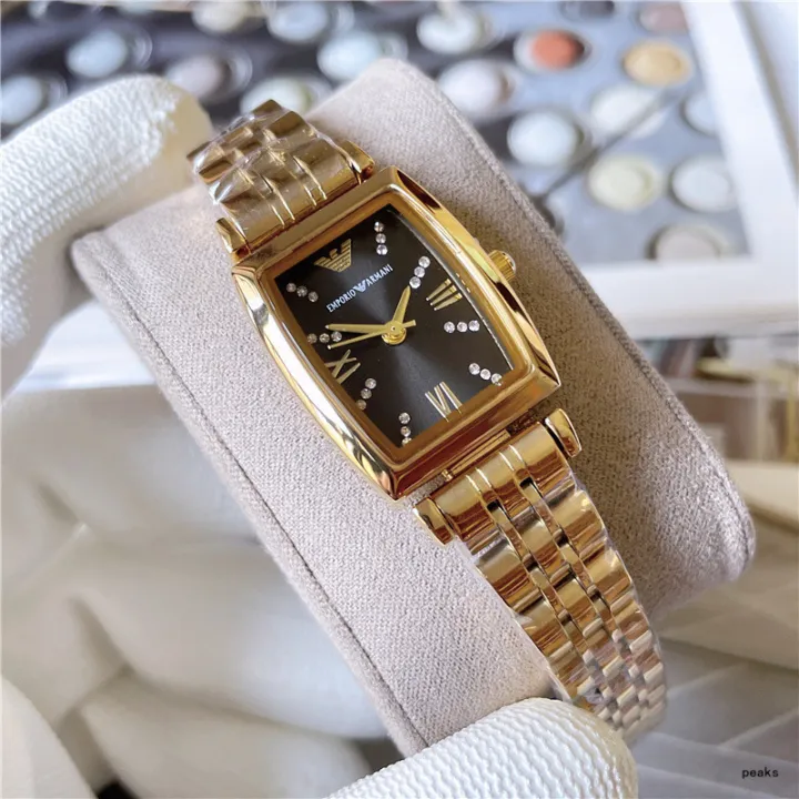 Fashion Armani Watches Women Waterproof Gold Lady Quartz Watch Casual  Crystal Ladies Stainless Steel Wrist Watch | Lazada PH