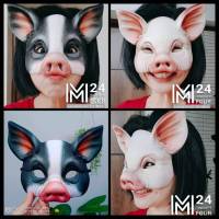 (1 อัน) หน้ากากหมู หน้ากากครึ่งหน้า หน้ากากสามมิติ หน้ากากโฟม หน้ากาก จมูกหมู หน้ากากรูปสัตว์ หน้ากากแฟนซี หน้ากากฮาโลวีน pig animal mask m24 shop