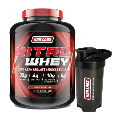 เพิ่มกล้ามเนื้อ แน่นคมชัด โปรตีนสูง NARLABS NITRO WHEY 4.4LB CHOCOLATE FREE SHAKER