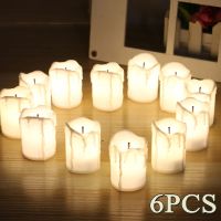 6PCS LED Candle Battery Powered Flameless Tea Light Lamp for For Home Wedding Party Halloween Christmas Decor Candle Lights