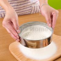 ที่ร่อนแป้ง สแตนเลส สําหรับร่อนแป้ง กระชอนสแตนเลส เครื่องมืออบ Stainless steel flour sieve