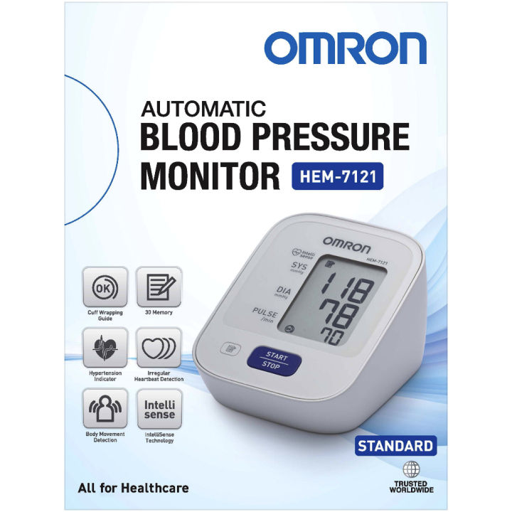 อะแดปเตอร์ฟรี-มีประกัน-เครื่องวัดความดัน-omron-รุ่น-hem-7121