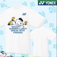 YONEX เจอร์ซีแข่งขันเทนนิสสำหรับทั้งหญิงและชายกีฬาเสื้อแบดมินตันใหม่2023ชุดเสื้อผ้าปรับแต่งแห้งเร็วเสื้อแนววัยรุ่นเกาหลี