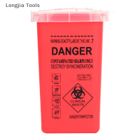 Longjia Tools 1L กล่องรอยสักพลาสติกกล่องทิ้งเข็มเคล็ดลับรีไซเคิลถัง