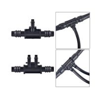 10-50Pcs Garden 4-way Hose Splitter 3/8 Inch to 1/4 Inch Reducing Tee Barb Connector Agriculture Drip Irrigation Fittings