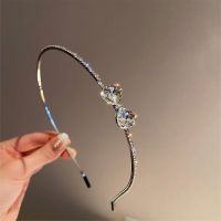 【YF】 Shiny Rhinestone Hair Bands Crystal Bowknot Scrunchies Women Accessories Wedding Party Elegant Headband Korean Jewelry New