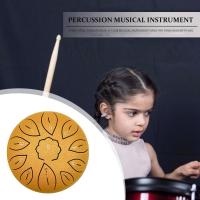 11 Tune Percussion เครื่องดนตรี Hand Pan Tank 6นิ้ว Steel Tongue Drum