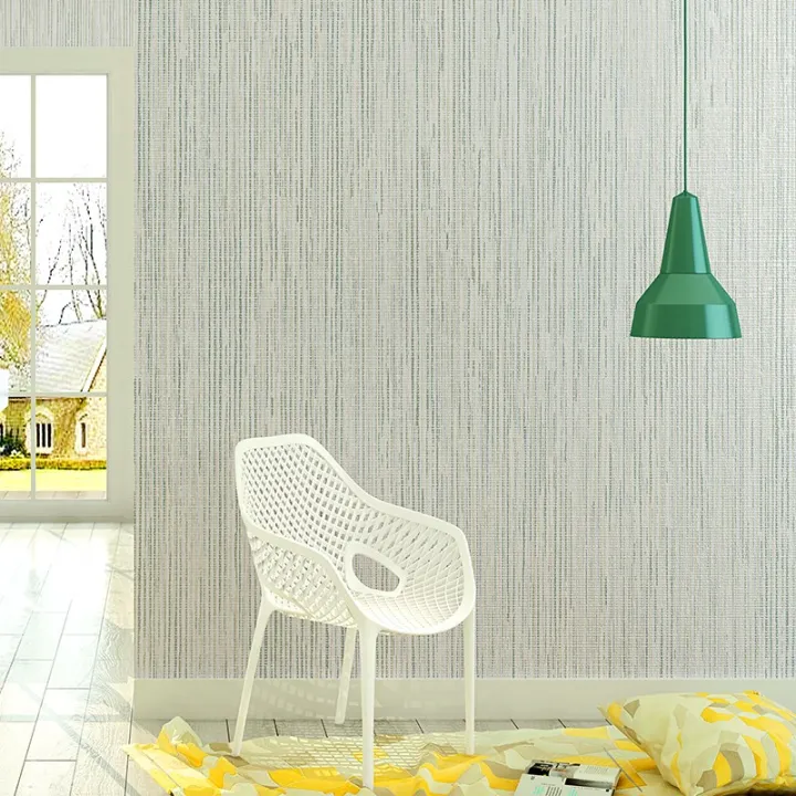 Nordic linen wallpaper plain non-woven