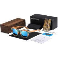 EZREAL Natural BambooWomen Men Wooden Sunglasses Handmade Polarized Mirror Coating Lenses Eyewear UV400 With Gift Box