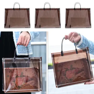 Clear Tote Bag Transparent Shopping Bags Shoulder Handbag Large Capacity  PVC Waterproof Storage Bag Cosmetic Plastic Bags