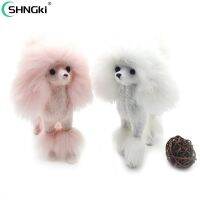 Adorable Miniature Poodle Figure Cute Simulation Dog Plush Toys Gift Cute Fluffy Dog Plush Toy Girls Gift Stuffed Doll 4Inch