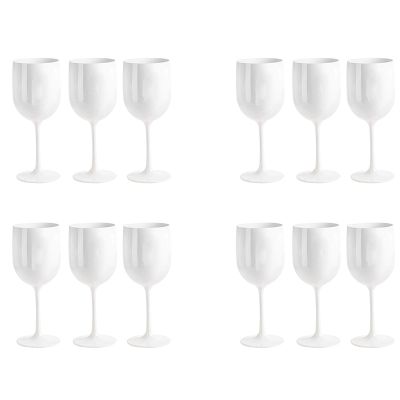 4X Elegant and Unbreakable Wine Glasses, Plastic Wine Glasses, Very Shatterproof Wine Glasses