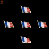 5CPS Euro Fashion Souvenir Gift France Flag Badge Flag Pin Waving Flag Lapel Tie Epoxy Metal Jewelry Badge Pin