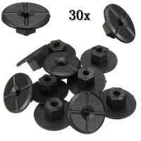 30Pcs 4mm Car Fender Flares Mud Flaps Splash Guard Wheel Arch Bumper Panel Fastener Clip Unthreaded Nuts For Mercedes Benz