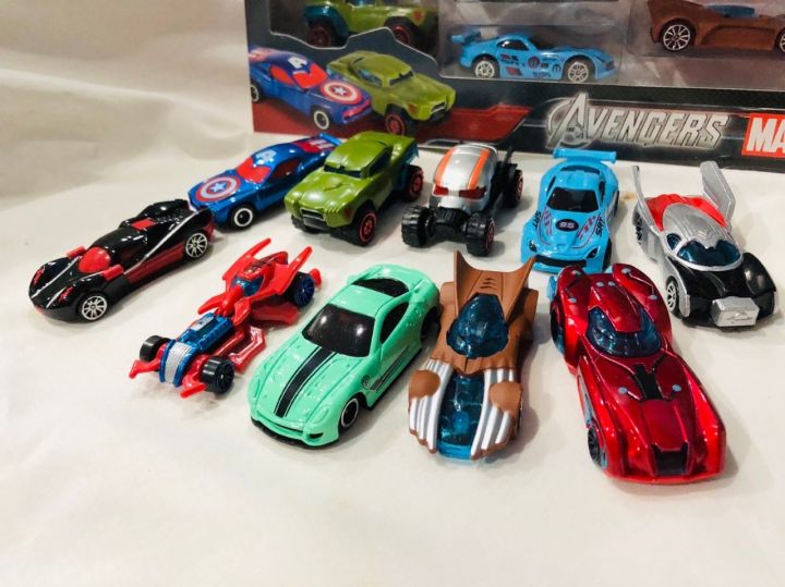 รถเหล็กฮีโร่อเวนเจอร์-โมเดลรถเหล็ก-avengers-car-toy