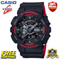 นาฬิกากีฬาผู้ชาย G-Shock GA110 ต้นฉบับ แสดงเวลาคู่ กันน้ำได้ถึง 200 เมตร กันกระแทกได้ โลกเวลา แสง LED อัตโนมัติ รับประกัน 4 ปี GA-110HR-1A (ใหม่แท้)