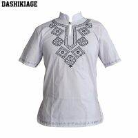 Dashikiage N ผู้ชายแฟชั่น/ผู้หญิงที่ไม่ซ้ำกันการออกแบบปักเสื้อยืดลำลองเสื้อชุดเย็นคุณภาพสูงสีดำสีขาว