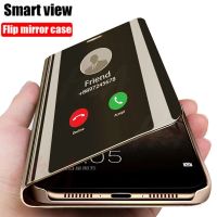 Smart Mirror Flip Case For OPPO Realme 7 5i 6i 7i X7 X50 C11 C15 C12 C17 Leather Book Phone Cover For Realme 5 6 7 Pro Cases