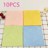 10pcs Cleaner Clean Glasses Lens Cloth Wipes For Sunglasses Microfiber Eyeglass Cleaning Cloth For Camera Computer Color Random Lens Cleaners