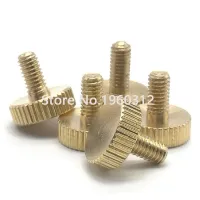 【LZ】 Parafuso de bronze do polegar para o computador cabeça chata Knurling mão aperta Knurling M3 M4 M5 M6 DIN653 GB835 2-5pcs