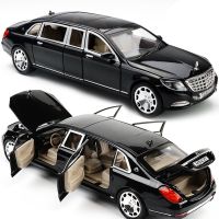 1:24 Maybach S600รถโลหะรุ่น Diecast จำลองสูงโมเดลรถยนต์6ประตูสามารถเปิดได้ของเล่นใช้แรงเฉื่อยสำหรับเด็ก