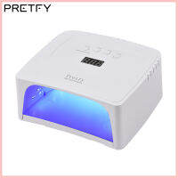 Pretfy หลอดไฟเล็บ LED UV 168วัตต์เครื่องเป่าเล็บเจลแห้งเร็วพร้อมเซ็นเซอร์อัจฉริยะตั้งเวลาได้4ครั้งหน้าจอ LCD ที่ตกแต่งเล็บเจลบ่มเล็บมือเล็บเท้าร้านทำผมที่บ้าน