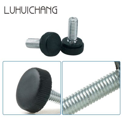 {Haotao Hardware} Luhuichang Gratis Ongkir 50ชิ้น M3 M4 12พลาสติกสีดำขันสกรูขันด้วยมือ Knurled Knoba Djusting มือ