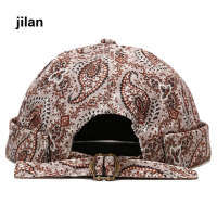 Jilan Vintage Brimless หมวกหมวกถักทรง Beanie เสื้อออกกำลังกายผ้าลูกฟูกบุรุษปรับสีทึบภาษาฝรั่งเศสคำ Brimless หมวก Retro Skullcap หมวกกะลาสีปรับวรรณกรรมเจ้าของบ้านหมวกกะลาสี