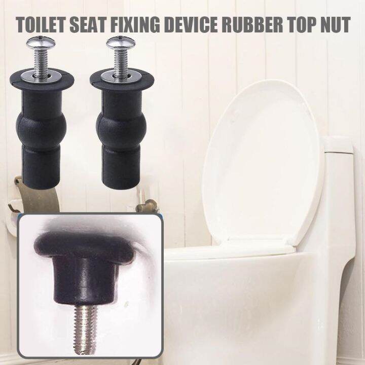 1Pair Universal Rubber Toilet Seat Fittings Toilet Cover Smart Seat