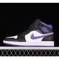 2023 2023 Original J 1 Mid "BlackPurple" High Cut Basketball Shoes Casual Sneakers for Men Women