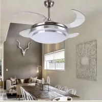 Quạt Trần Đèn Giấu Cánh 6 Số Động Cơ DC Tiết Kiệm Điện L448