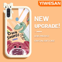 YIWESAN เคส M01s A10s M11 A11ลายการ์ตูนรูปหมีสตรอเบอร์รี่น่ารักกรอบเคสใส่ Tpu เคสกันกระแทกกล้อง