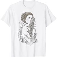 เสื้อยืด พิมพ์ลายเส้นเรขาคณิต Star Wars Princess Leia