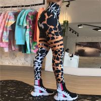 【VV】 Leopard Print Women  39;s Pants Push Up Leggings Female Trousers Gym