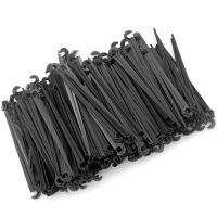 Irrigation Drip Support Stakes 1/4 inch Tubing Hose for Vegetable Gardens Flower Beds Herbs Gardens Black 200 Pack