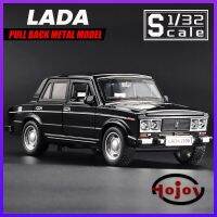 รถของเล่นโลหะขนาด1/32 Lada 2106โมเดลรถโลหะผสมเหล็กหล่อสำหรับเป็นของขวัญเด็กผู้ชายรถยนต์ของเล่นเสียงและไฟดึงกลับ