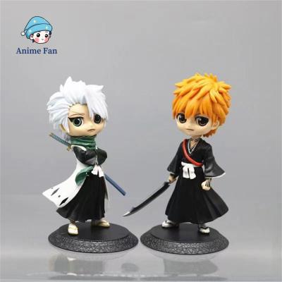 เสื้อยืดแฟนคลับอนิเมะของเล่นโมเดล Hitsugaya Touhirou ตุ๊กตา PVC ของเล่นสำหรับเด็กฟอกสีตาใหญ่ตุ๊กตาขยับแขนขาได้ Q Postket ภาพอนิเมะอิจิโกะคุโรซากิ