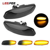 【 Cw】leepee 1คู่ LED รถ Dynamic Side Marker ไฟกระพริบไฟสัญญาณสำหรับ Peugeot 308 207 3008 5008ไฟเลี้ยว