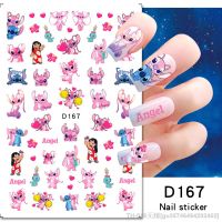 【LZ】◙  Disney 3D Nail Art Stickers Cartoon Lilo and Stitch Nail Art Decoration Mickey and Minnie Stickers For Nails DIY Anime Decals