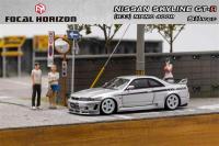 ขอบฟ้าโฟกัส FH 1:64 R33 Nissan Skyline GT-R Nismo 400R เงิน Limited999รถโมเดล Diecast