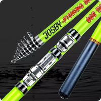 【LZ】┇✌♕  JOSBY Mini 1.5/1.8/2.1/2.4/2.7/3.0M Fishing Rod Rock Feeder Carbon Fiber Spinning Telescopic Portable Ultralight Fly Carp Tackle